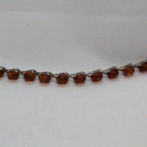 925 Sterling Silver and Baltic amber bracelet